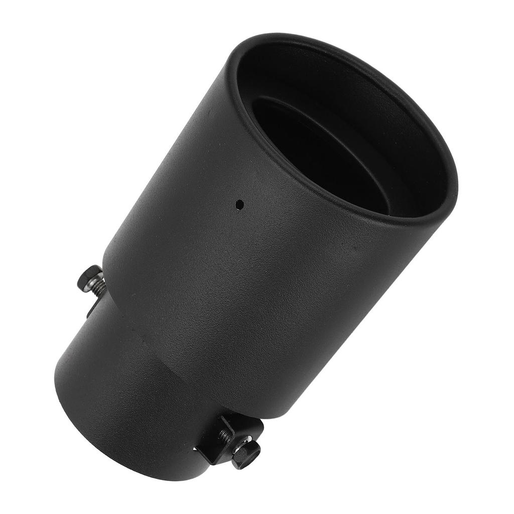 Auspuffrohrspitze, Aluminiumlegierung, gebürstetes Schwarz, langlebig, Auspuffspitze, Heckkehle, universell für Auto-Heckauspuff