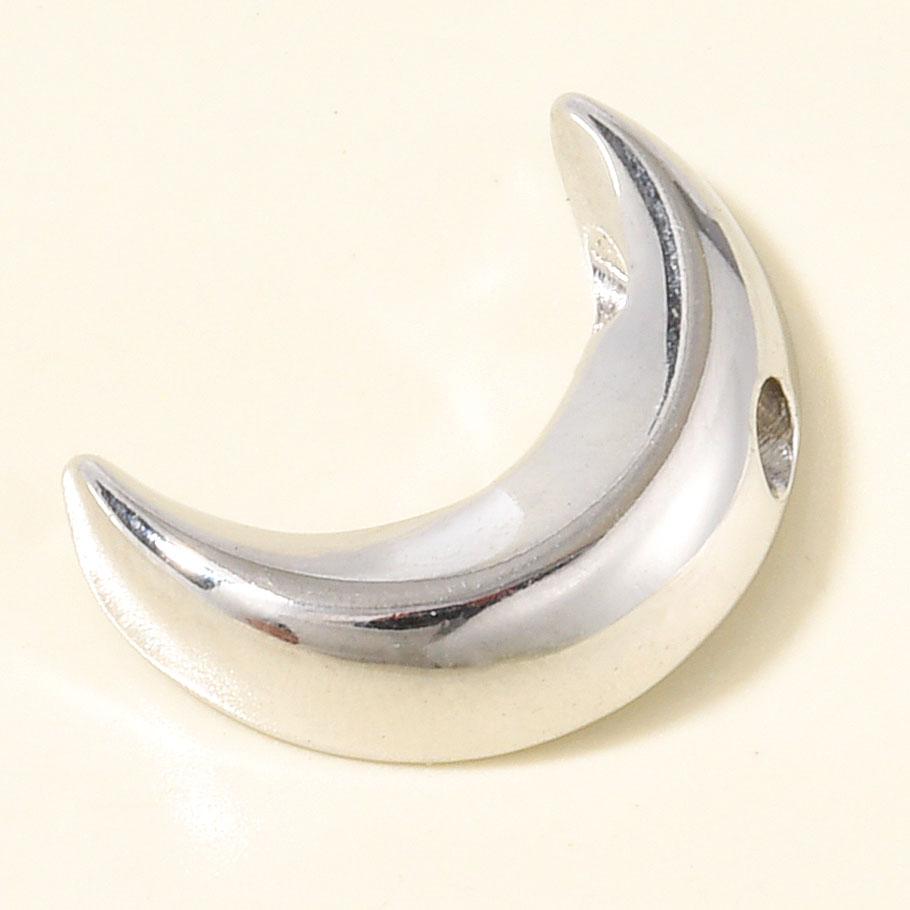 5/10pcs Steel Color Stainless Steel Connector Beads For Jewelry Making Supplies Heart Moon Star Geometric Loose Bead DIY Finding