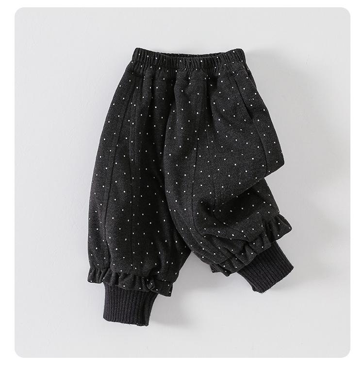 Retro Polka Dot Baby Footed Pants – Korean Style Boys' Autumn/Winter Cotton Casuals