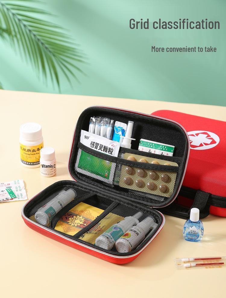 EVA Large Portable First Aid Kit - Hard Shell Emergency and Medical Travel Bag for Outdoor Use