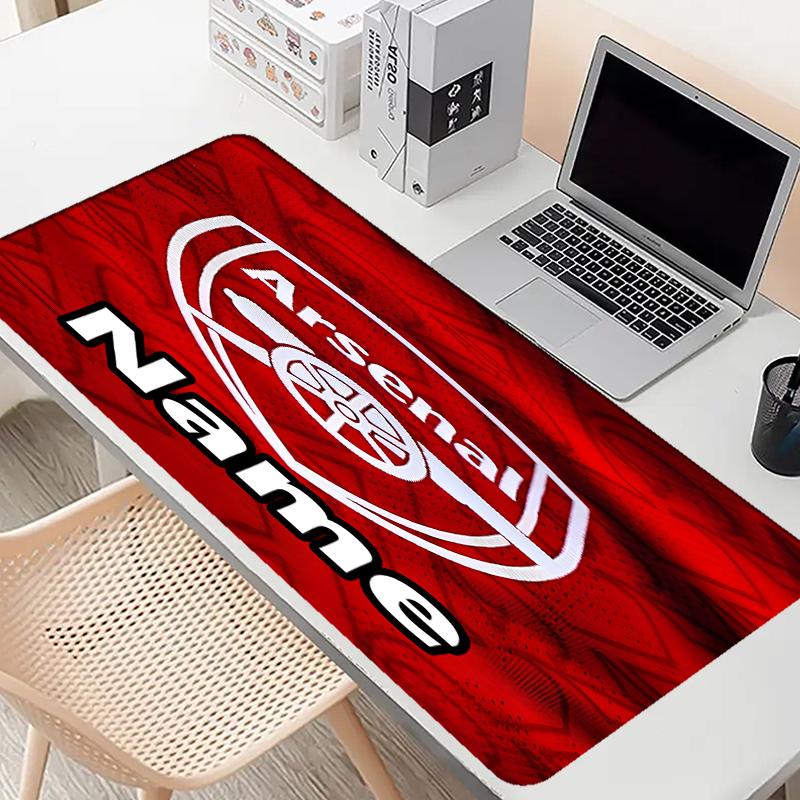 Custom Name Personalized football team F.C Pattern Mousepad, Laptop PC Desk Mat, Decorative Desk Mat for Home Keyboard Pad Gift