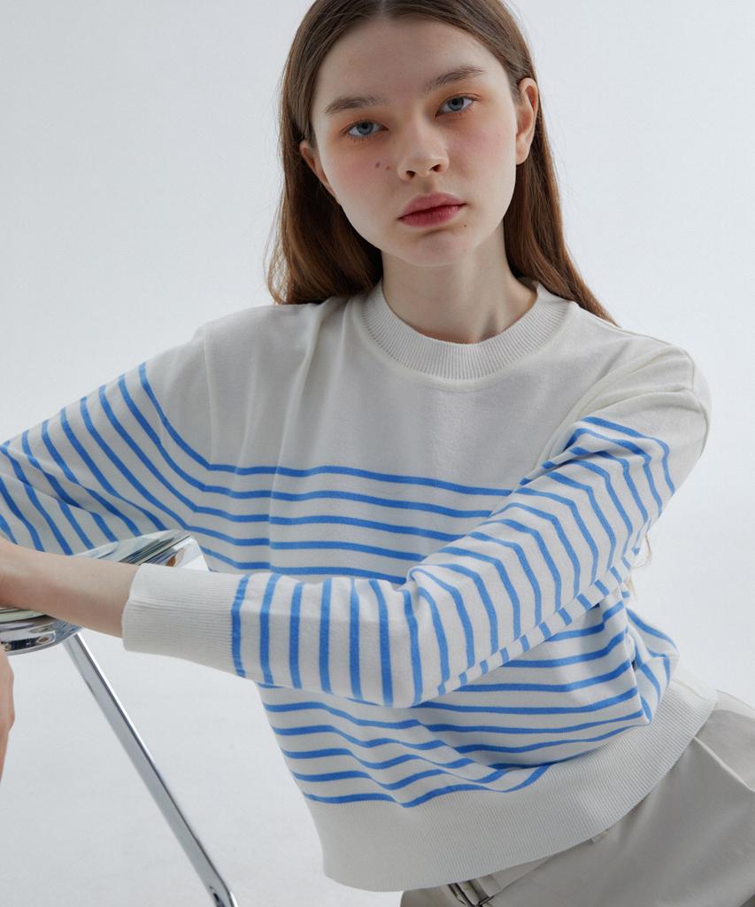 RAVEROUS Rvs Striped Sweater Ivory