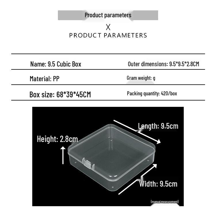 Cutie de depozitare și afișare pentru feronerie din plastic transparent