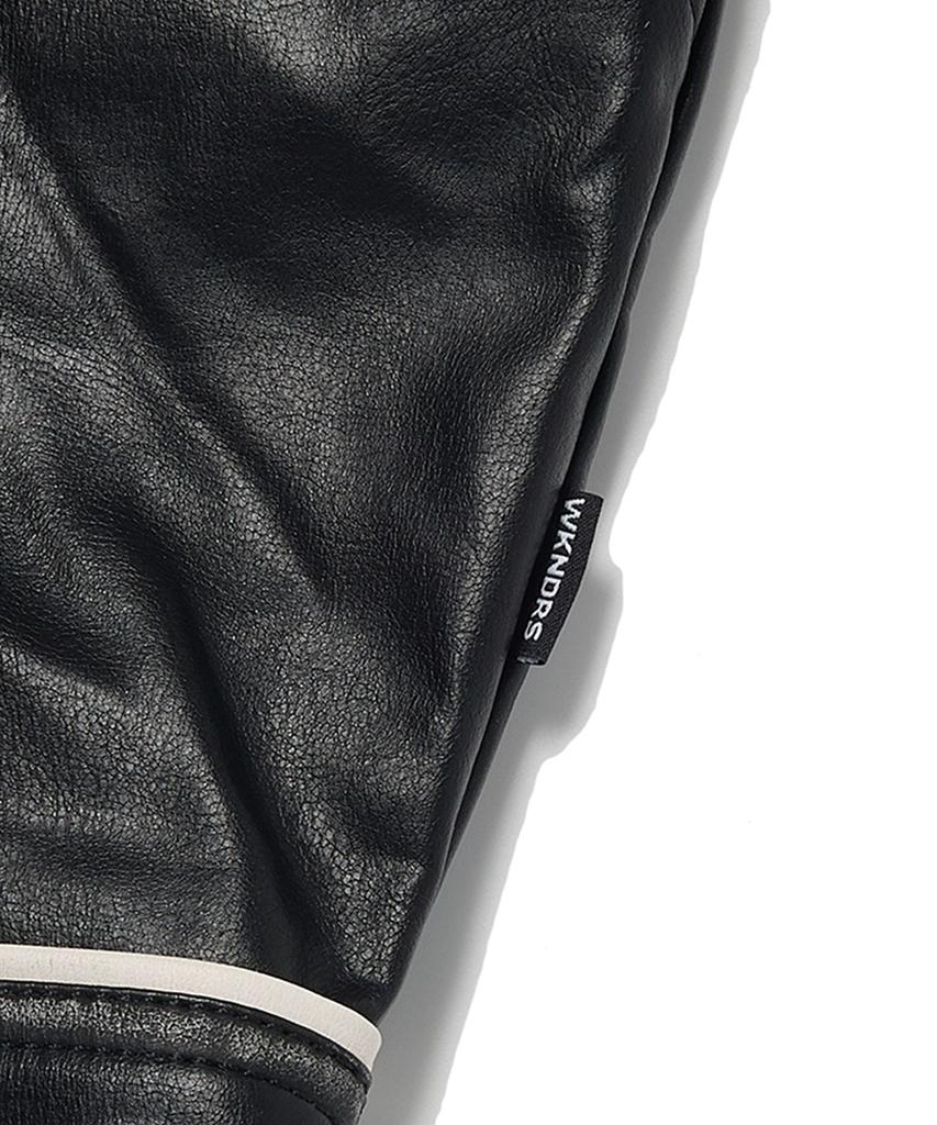 Wkndrs Washed Leather Jk (Black)