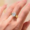 OEVAS 4.5CT 8X12MM Oval Moissanite Rings for Women S925 Silver Sparkling Wedding ring Party Fine Jewelry Gift