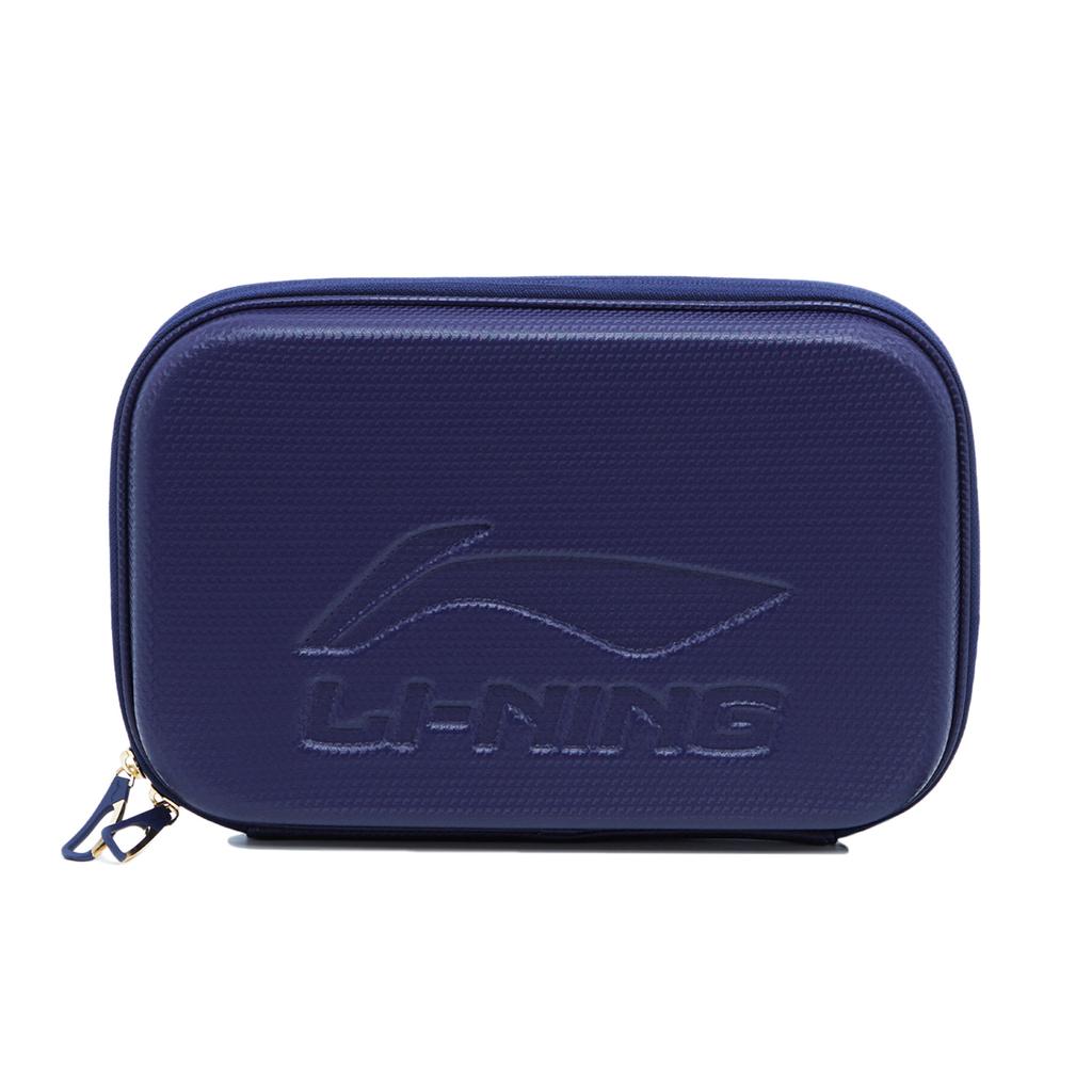 Li Ning PU Ping Pong Paddle Bag Storage Bag Unisex Black/Blue/White ABJU009