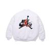 Wings MA-1 Logo Print Warm Casual Long-Sleeve Baseball Collar Jacket Men Jacket White AV2599-100
