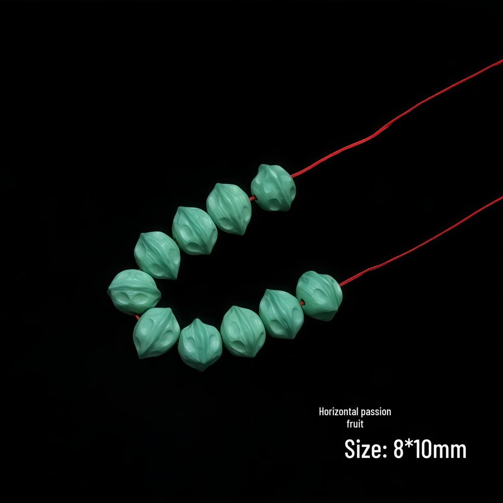 Magnesite Turquoise Buddhist Prayer Bracelet with Carved Dragon and Lotus Design