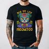 Day of The Dead Dia De Los Muertos Shirt Cat Sugar Skull Unisex Tshirt Floral and Animal Patterned Shirt Cotton Breathable Tee