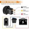 2PCS 12V UL Listed Round Rocker Switch, Waterproof LED Rocker Toggle Switch with Shell, Lighted ON Off SPST 3 Pin Rocker Switch for Car RV Marine