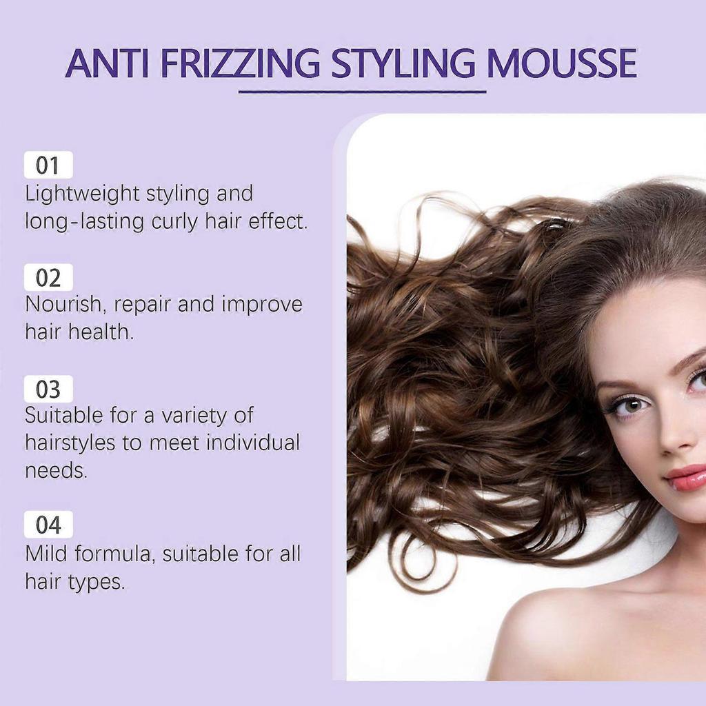 Trasforma i tuoi ricci con la Mousse Volumizzante Schiuma Nutriente, Illuminante e Non Grassa per Capelli Morbidi, Elastici e Senza Crespo 100ml