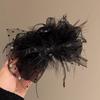 2024 Peony Feather Tassel Hairpin: Fluffy Hair Volume Boost Shark Clip