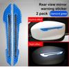 2PCS Car Reflective Sticker Car-styling Rearview Mirror Sticker Safety Warning Reflective Sticker Car Strip Stickers Exterior