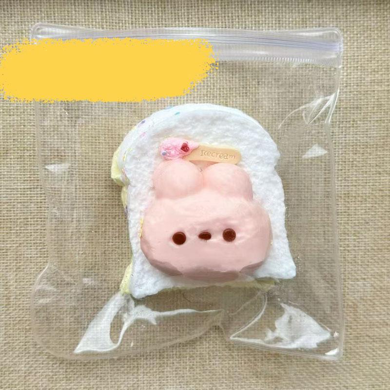 Simulated Food Bread Series Toast Pinching Toy Ball Handmade Stress Relief Silicone Food Grade Pinch Non Toxic Odorless Toys