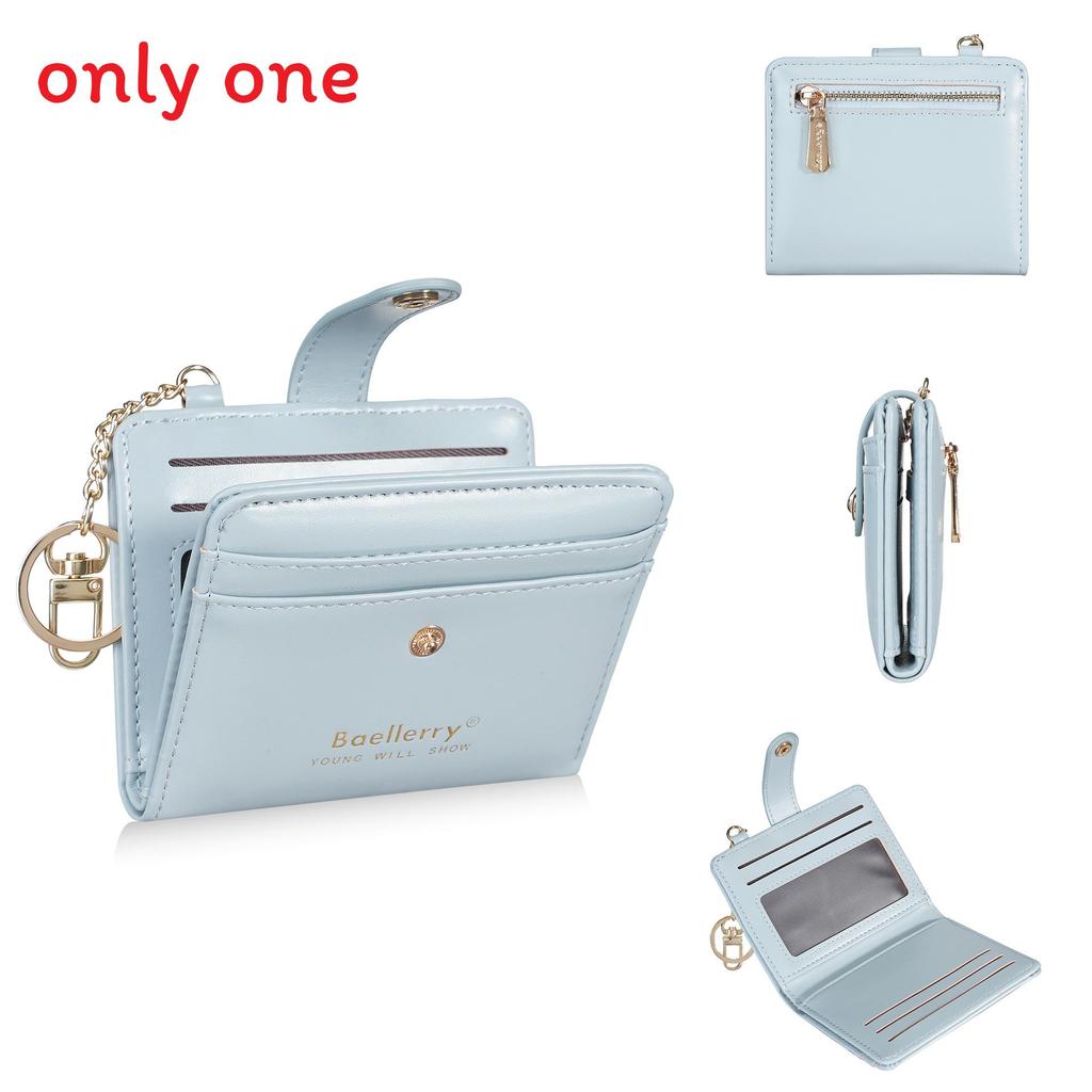 Womens Pu Leather Wallet With Integrated Card Holder And Keyring Stylish Coin Purse