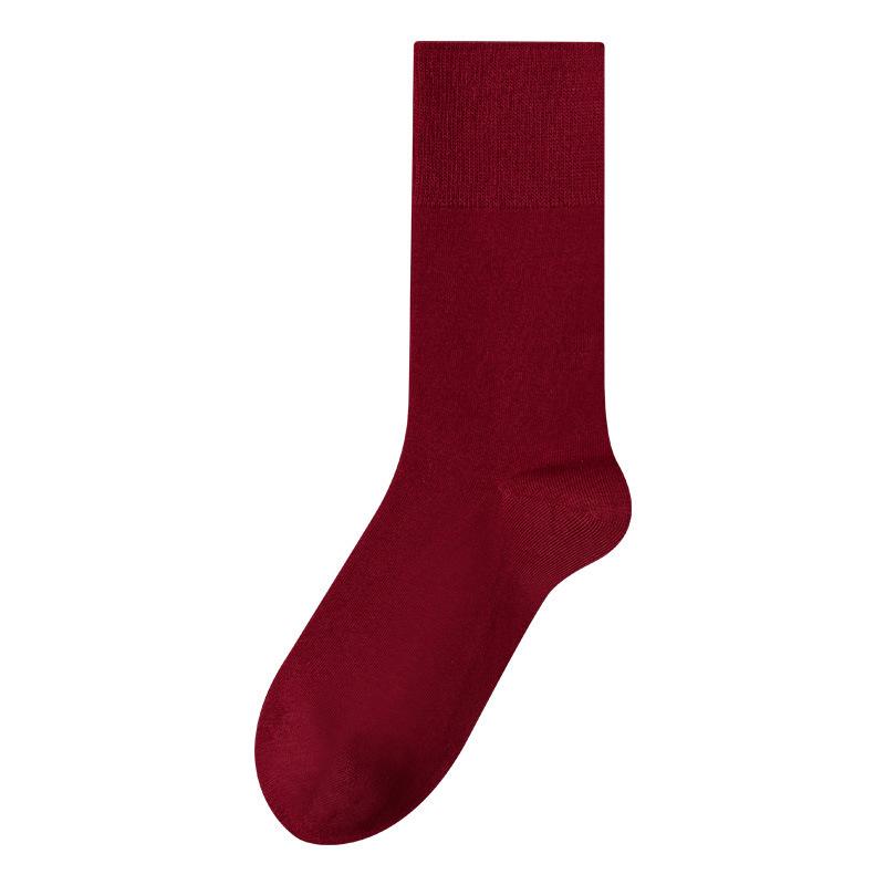 Calzini Rossi Brillanti in Puro Cotone da Donna, Calzini Rossi Portafortuna per l'Anno Zodiacale, Calzini Rossi 100% Cotone, Articoli per Matrimonio, Calzini