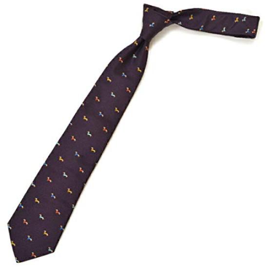 Paul Smith Silk Dog Pattern Tie Blade eps18w008 Purple (8cm Width) / AE31-59 /