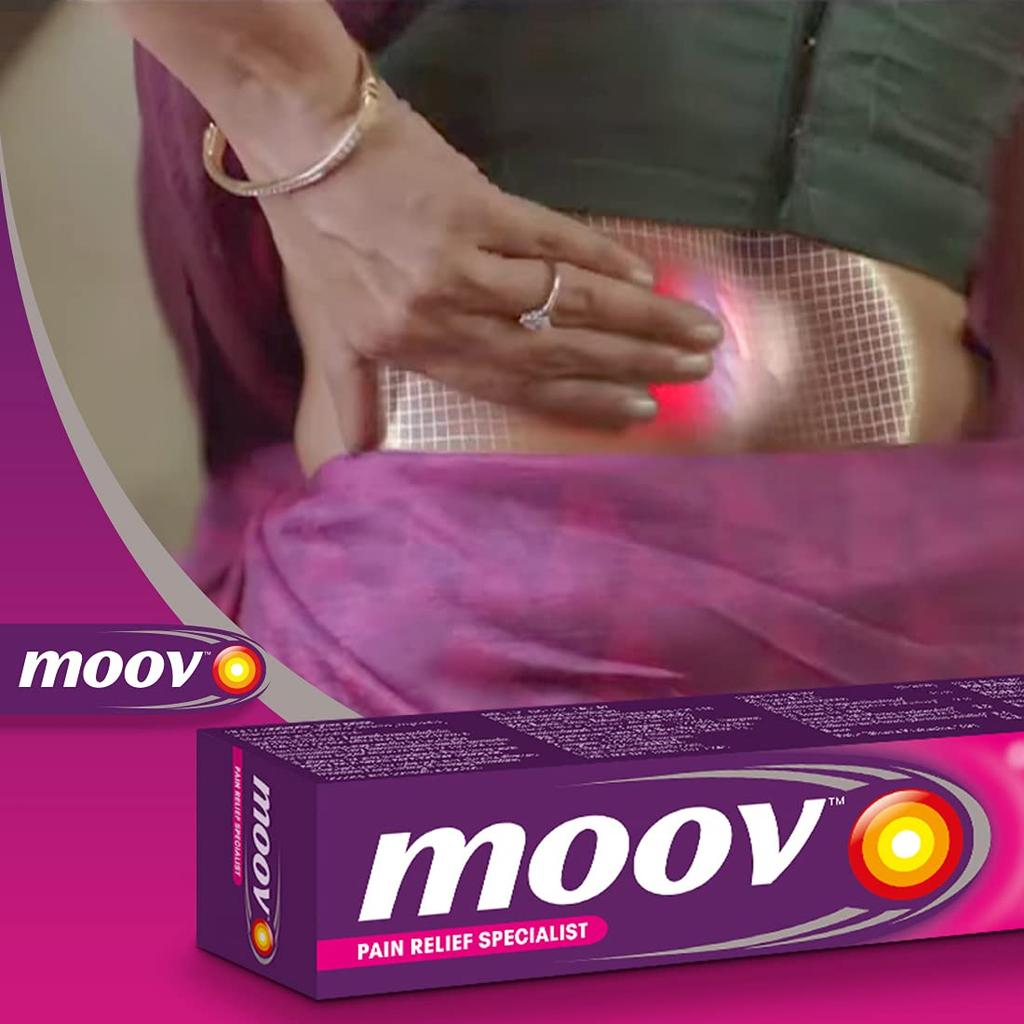 Moov Pain Relief Cream 30G Tube Pack of 1 for Back Pain, Muscle Pain, Joint Pain, Knee Pain, Quick Absorption