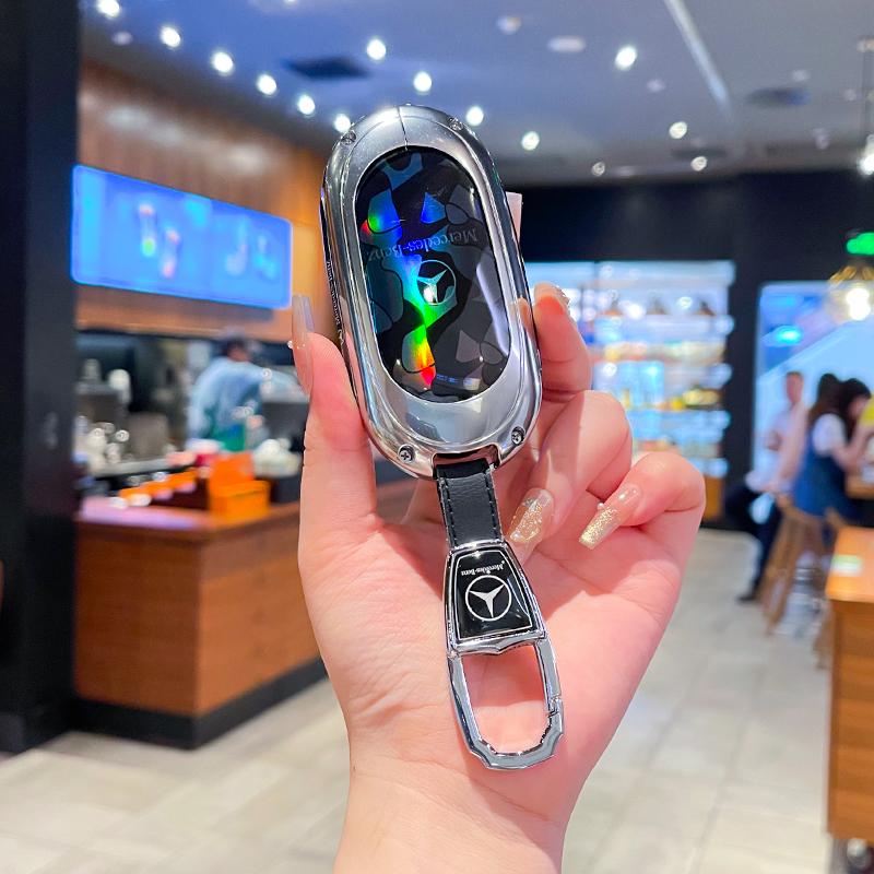 Alloy Car Remote Key Case Cover Shell For Mercedes Benz C S Class W223 W206 Maybach S400 S450 S500 Protector Fob Bag Accessories BD1