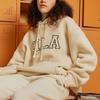 Fila American Vintage Letter Hooded Sweatshirt Unisex Sweatshirt Milk-White F11U339203F-IV