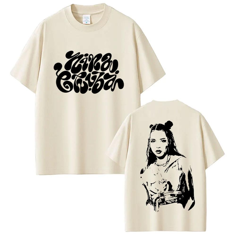 Sängerin Nina Chuba Arena Tour 2026 Grafik T-Shirt Herren Damen Hip Hop Rundhals Baumwolle T-Shirts Mode Übergroß Kurzarm T-Shirts