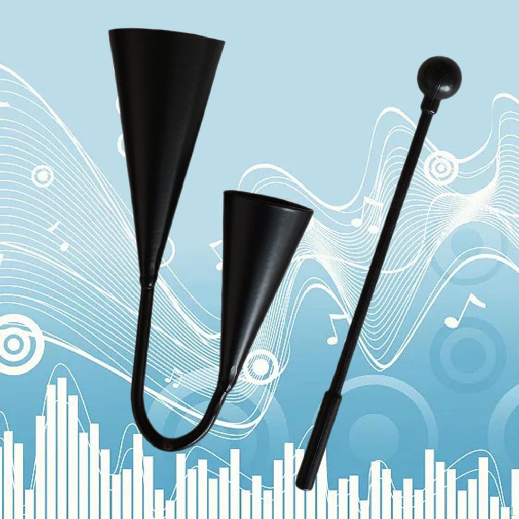 Agogo Bell Cowbell Kids Adults Latin Music with Mallet Toy Beater Two Tone Handheld Percussion