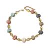 Dopamine Retro Artistic Resin Oval Necklace: Geometric Beaded Collarbone Choker