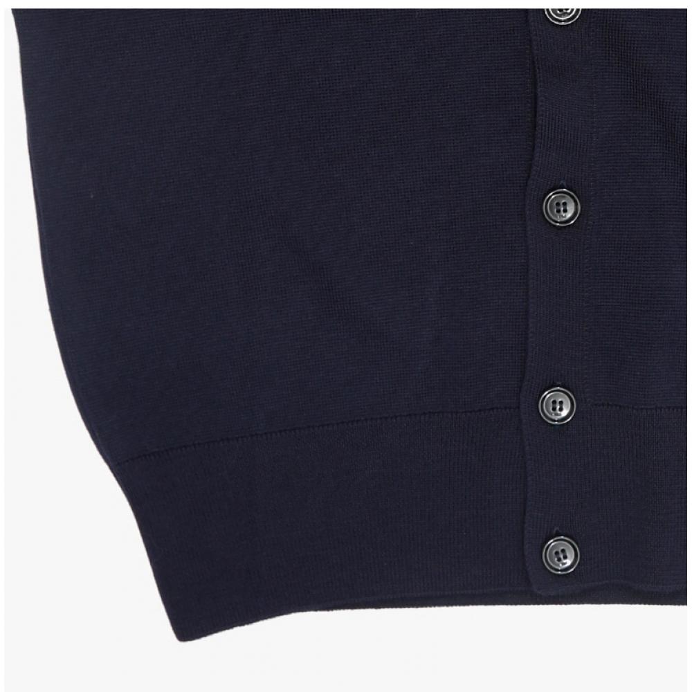 Ami Small Heart Logo V Neck Men S Cardigan Hkc361 001 414