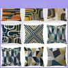 Geometric Linen Pillow Cover For Living Room Sofa Decor With Vintage Design