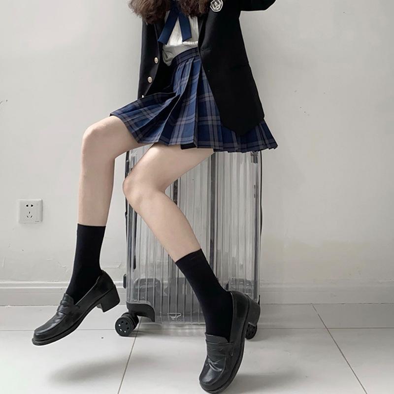 Japanese Velvet Knee Socks, Student Thigh Socks Medium High Socks Plus Stockings Autumn, Women's High Socks