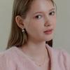 Lewe Pearl Tie Ribbon One-touch Earring (Silver/Gold)