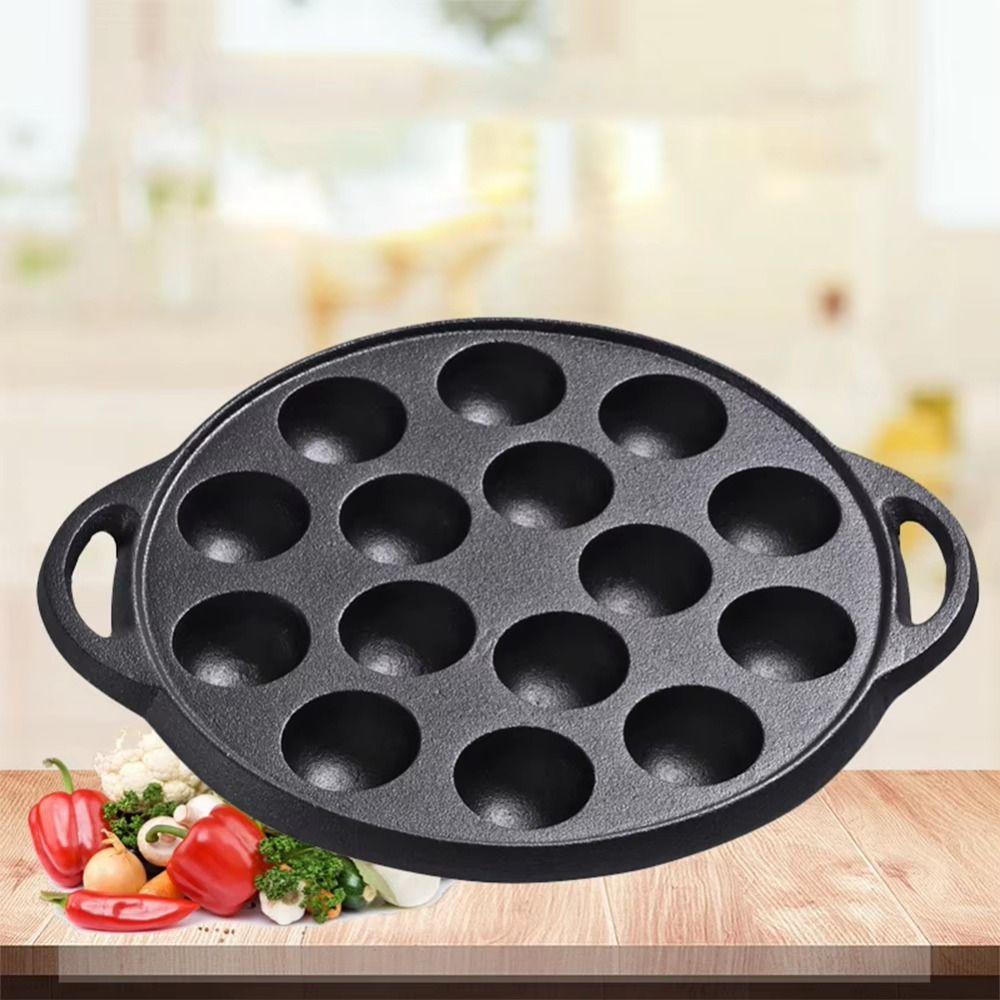 Nonstick Cast Iron Takoyaki Pan Cast Iron Takoyaki Grill Pan  Home Cooking