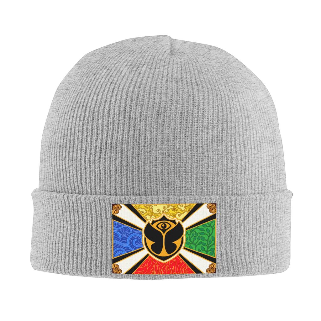 Tomorrowland Skullies Beanies Caps For Unisex WoUnisex Winter Warm Knit Hat Adult Belgian Electronic Dance Music Festival Bonnet Hats