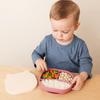 Cartoon Bear Baby Weaning Dishes Anti-Slip Divided Dinner Plate  Baby Eating Supplies