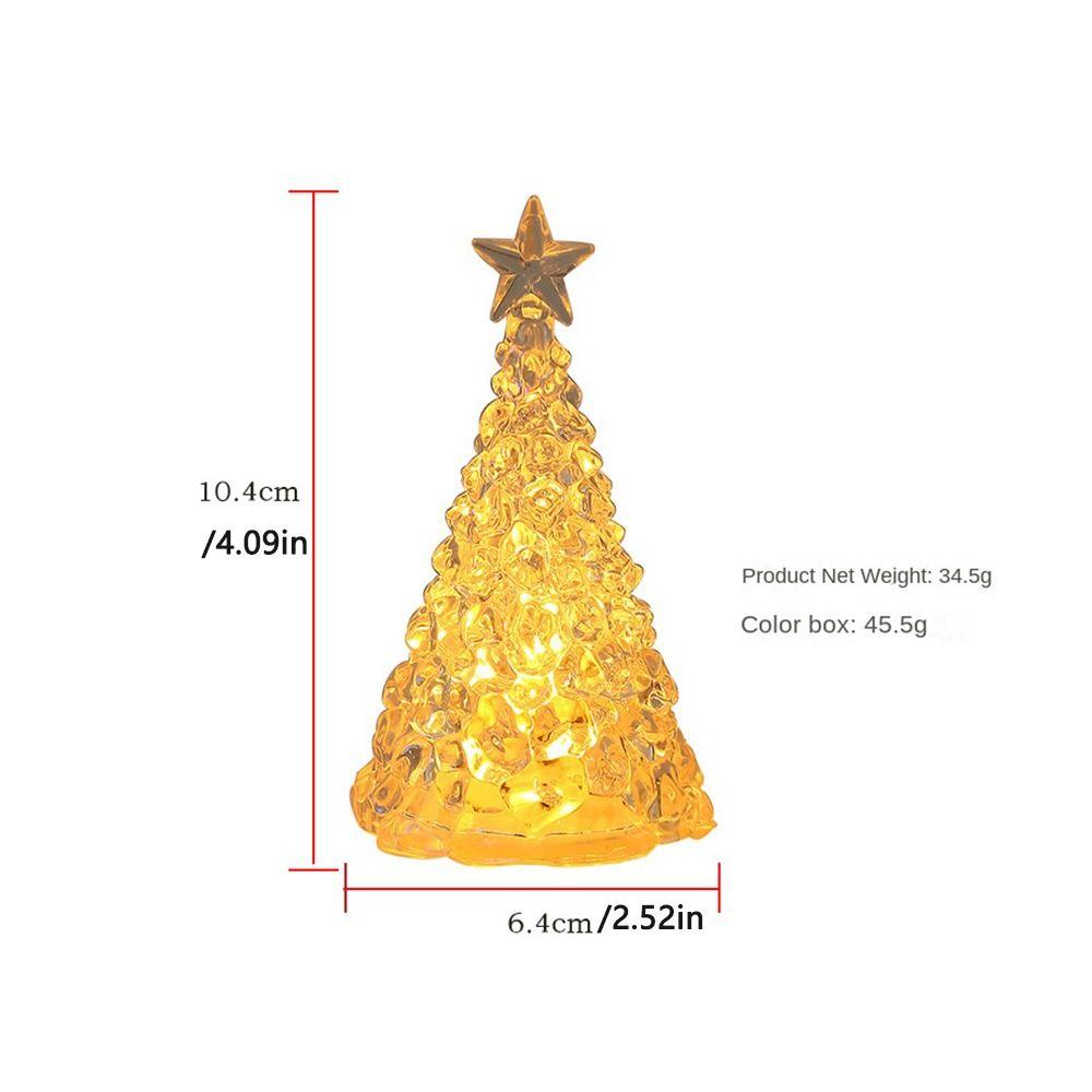 Transparent Christmas Tree Night Light Glowing Xms Eve Candle Lights  Kid Toy Gifts