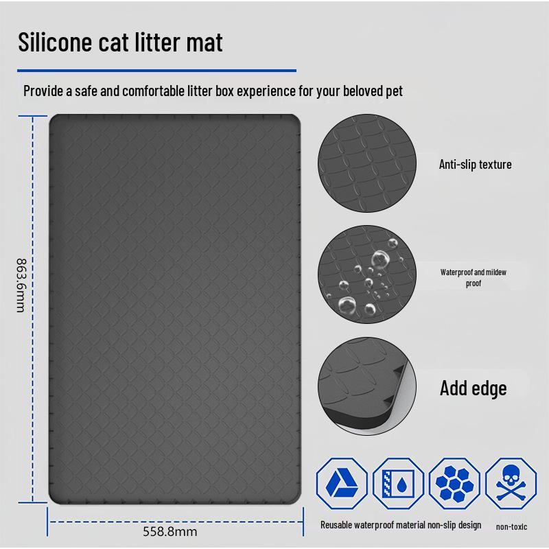 Haustier-Silikon-Urinbarriere & Streumatte für Hunde, Katzen und Kaninchen - Faltbare Windelmatte
