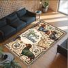 Forest Nature Theme Crystal Velvet Rug Personalized Custom Name Text Soft Floor Mat Home Decor