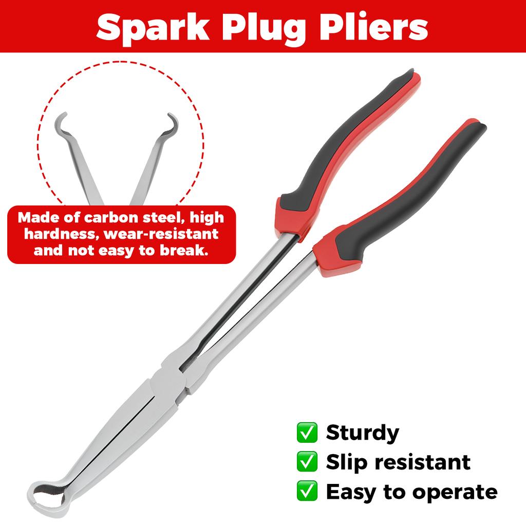Car Spark Plug Wire Removal Pliers Tool Sleeve Type Spark Plug Puller and Round Spark Plug Pliers Spark Wire Removing Puller