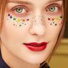 Rainbow Festival Face Stickers Metallic Freckle Heart Decals Waterproof Temporary Tattoos