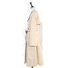 ESTNATION Cotton linen piping long coat coat 36 IvoryUsed
