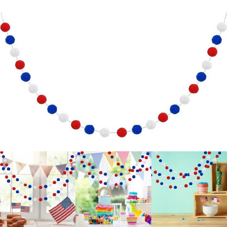 Patriotics Decorations Independence Day Party Felt Ball Skewers Celebration