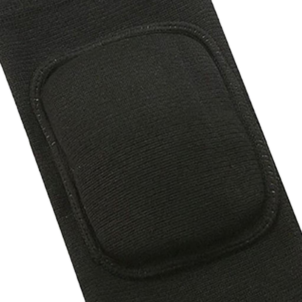 One Pair Sports Kneepad Anti Collision and Anti Skid with Sponge Cover Compression Knee Sleeve for Dance Black M