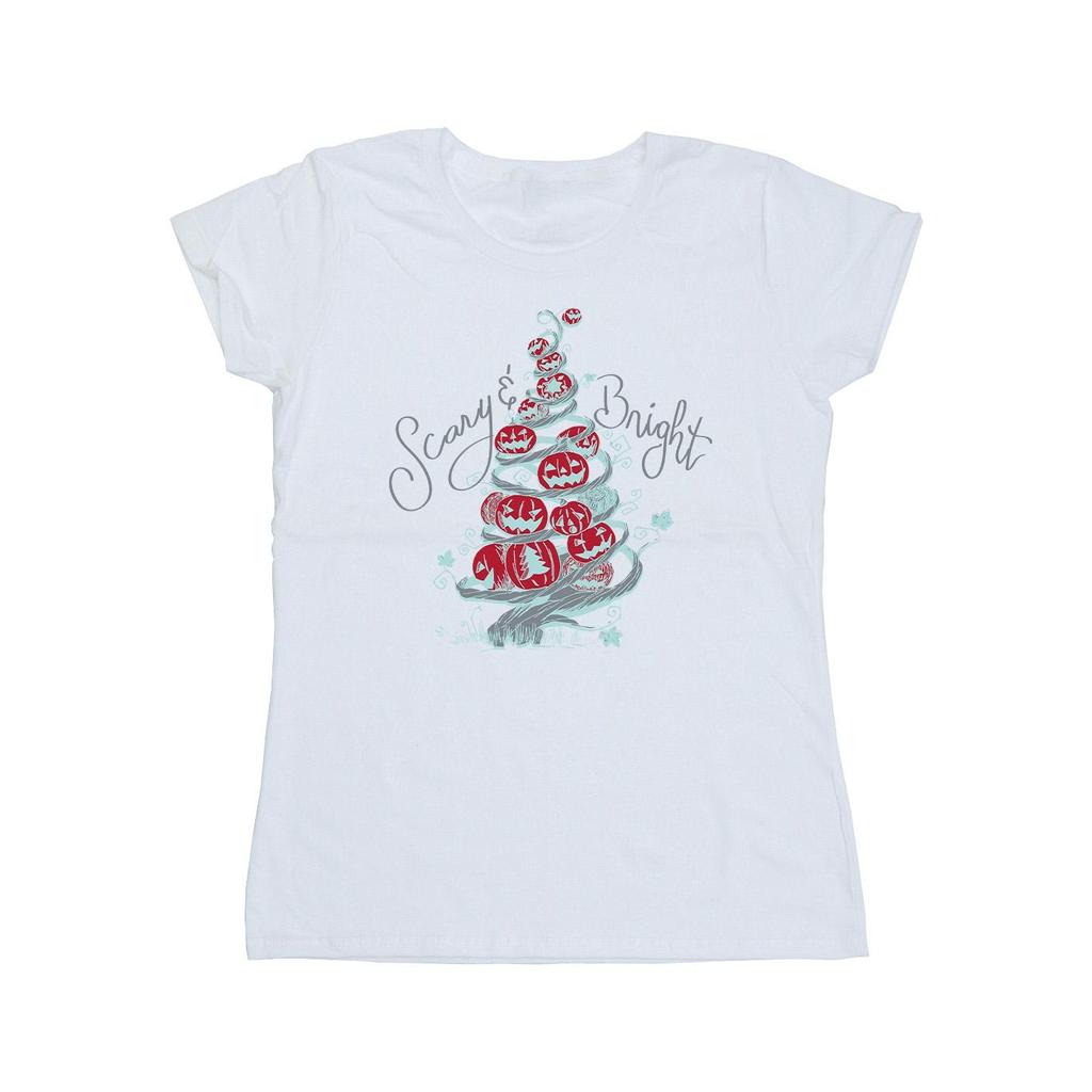 Disney Womens/Ladies The Nightmare Before Christmas Scary & Bright Cotton T-Shirt