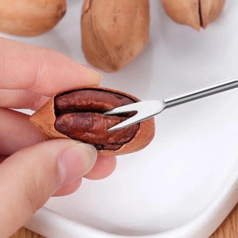 5//3/1 Stücke Meeresfrüchte Hummer Krabben Nadel 17cm Edelstahl Multifunktions Doppelkopf Walnuss Nadel Obst Gabel Küchenhelfer