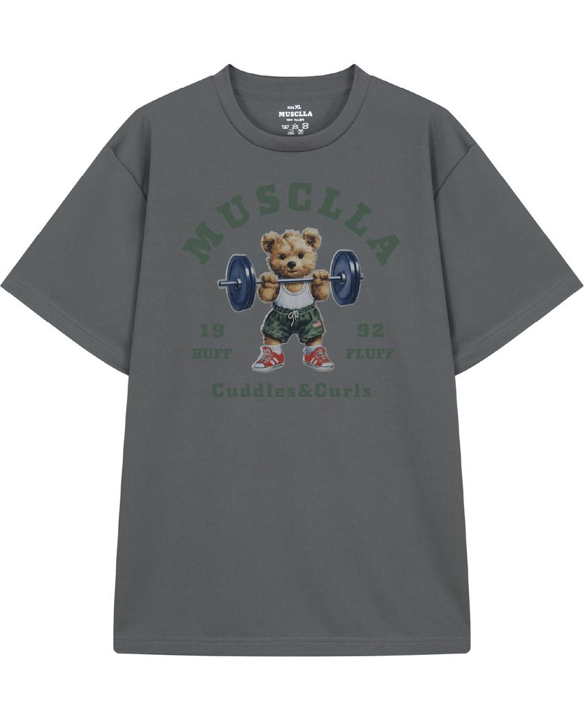 DRIFTOUT Barbell Muscle Teddy Bear Functional Short Sleeve T-Shirt (5 Colors) (Type B)