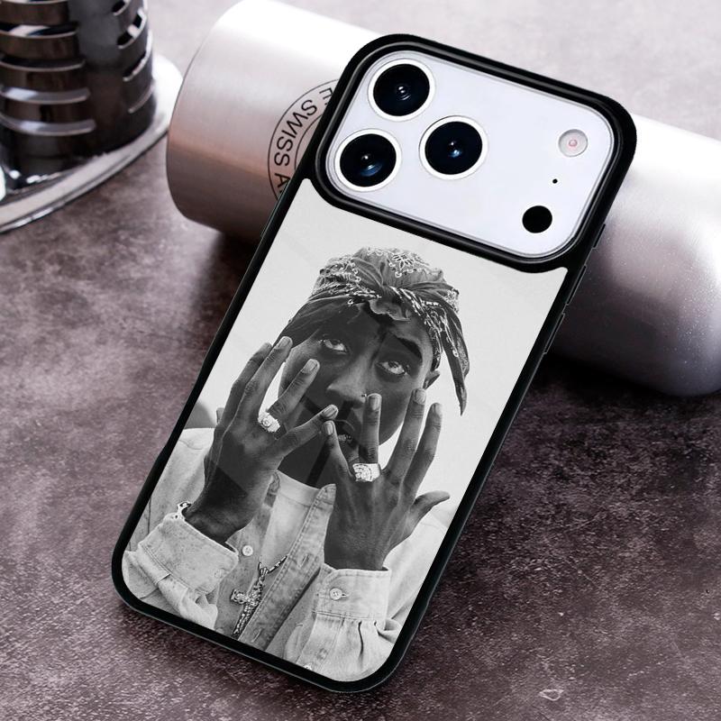 Rapper 2pac Singer Tupac Phone Case for iPhone 17 16 15 Pro Max Air 14 13 12 11 Plus Shockproof Capa Cover