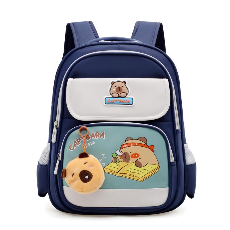 Childrens Capybara Learning And Playing Pattern Cartoon Backpack For Kindergarten And Primary School Students