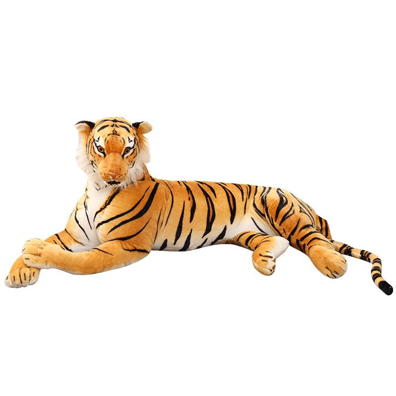 Simulated Tiger Doll Plush Toy Zoo Lying Posture Siberian Tiger White Tiger Doll Children Soothing Doll