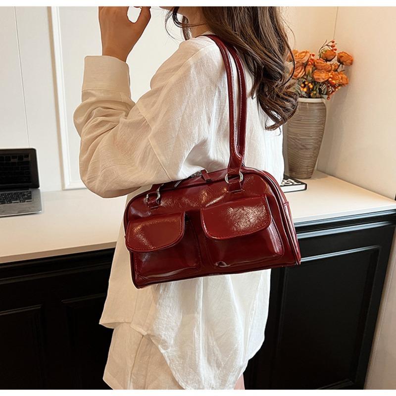 Bowling Bag Niche Boston Single Shoulder Handbag Underarm Bag