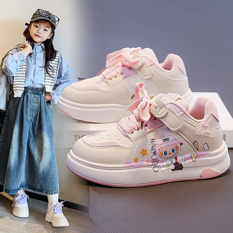 Girls' Shoes 2025 Autumn New Labub Children's Board Shoes Student Casual Sports Shoes Medium and Older Children's Running Shoes